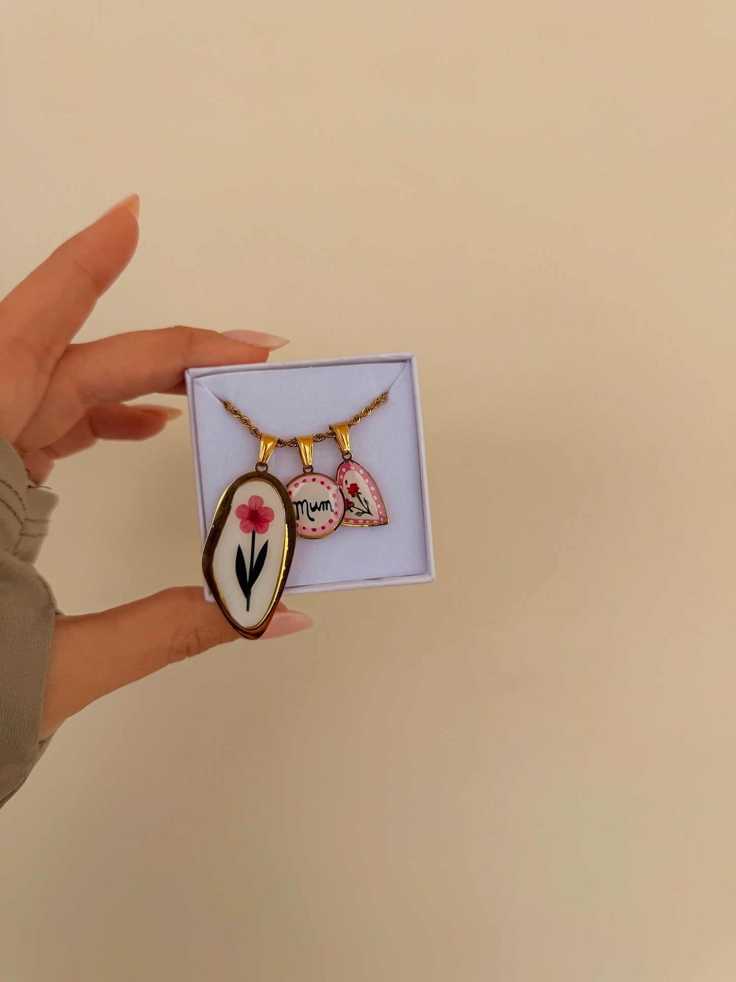 Collana torchon CUORE DI MAMMA