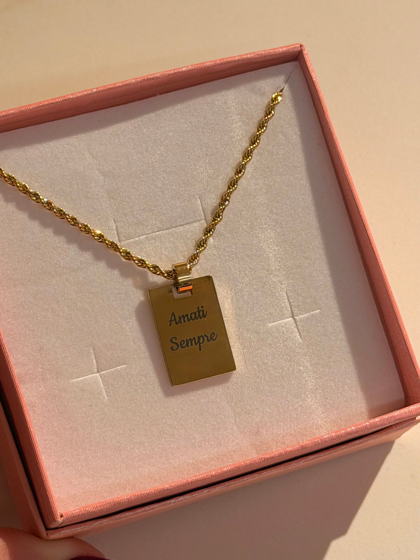 Collana Targhetta AMATI SEMPRE