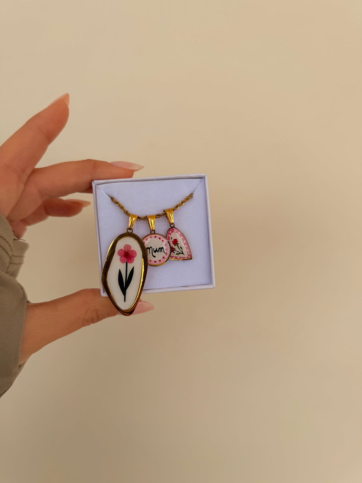 Collana torchon CUORE DI MAMMA