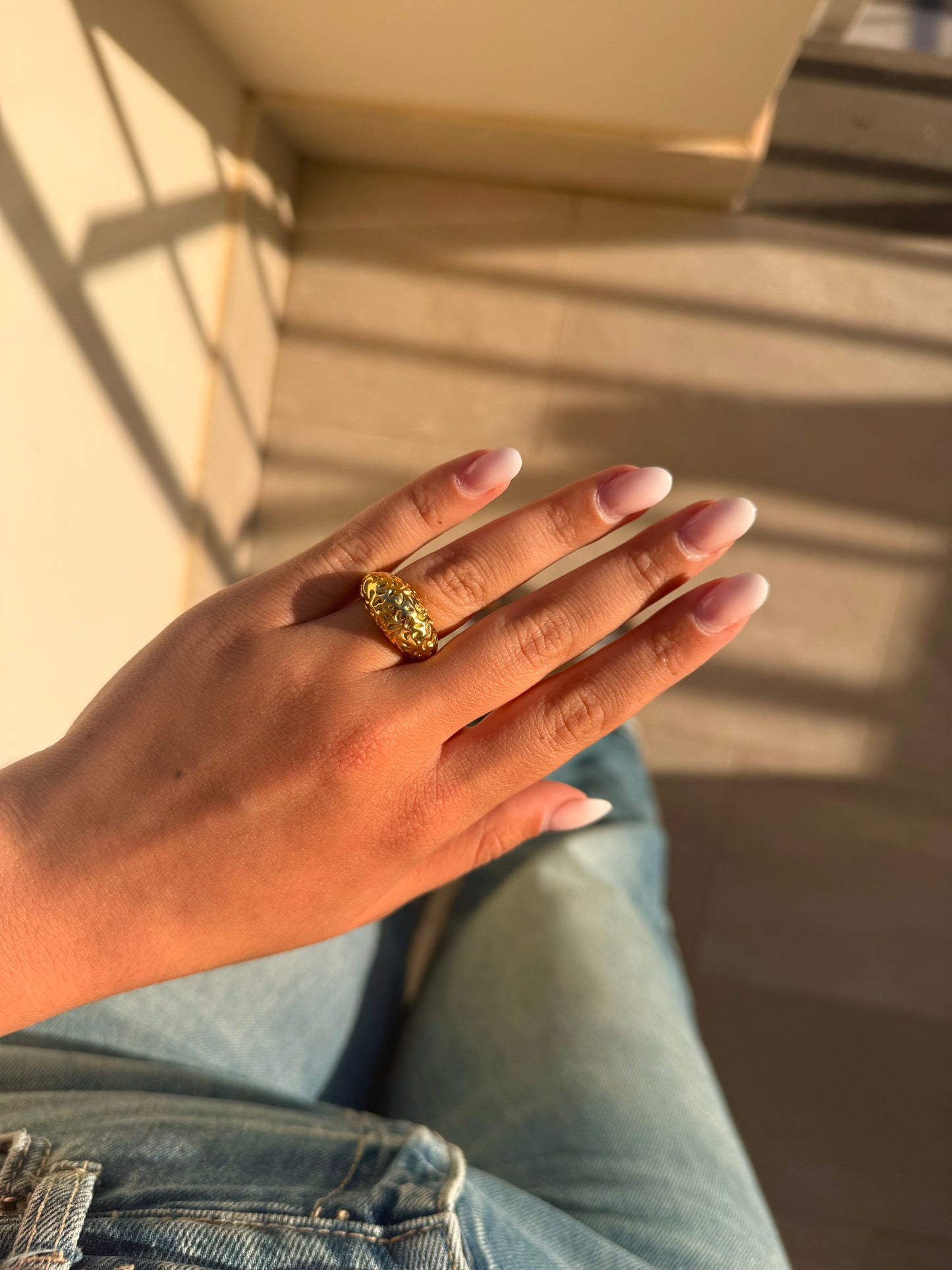 Anello BonBon martellato