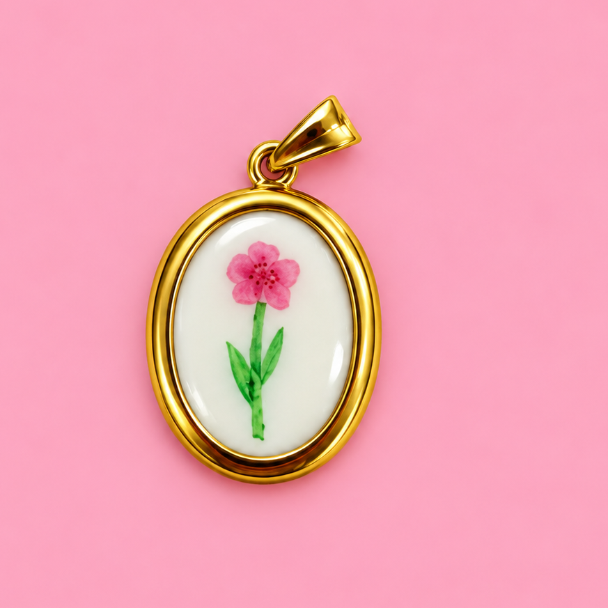 Ciondolo FIORE ROMANTICO ROSA