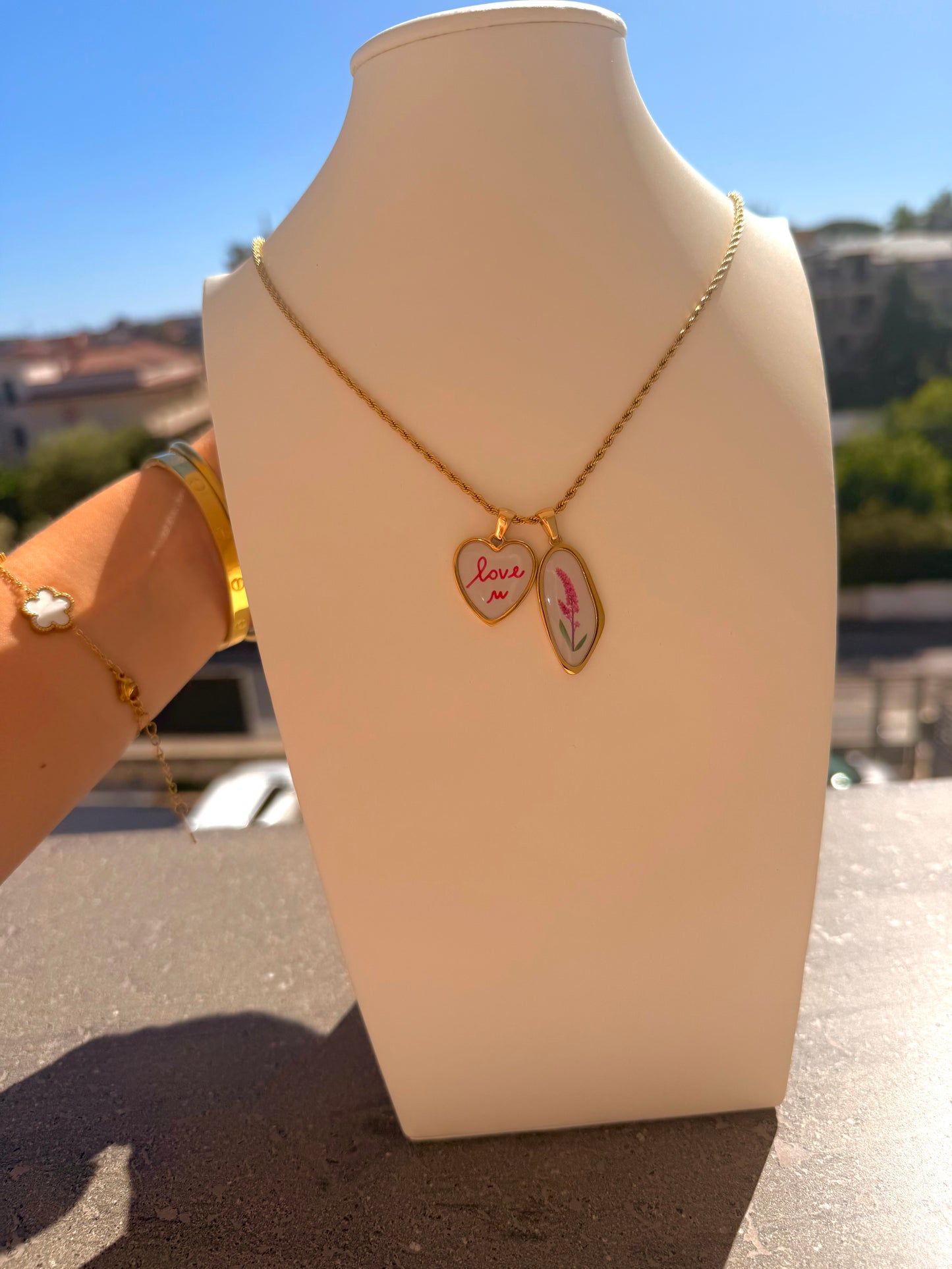 Collana Torchon Love Pink