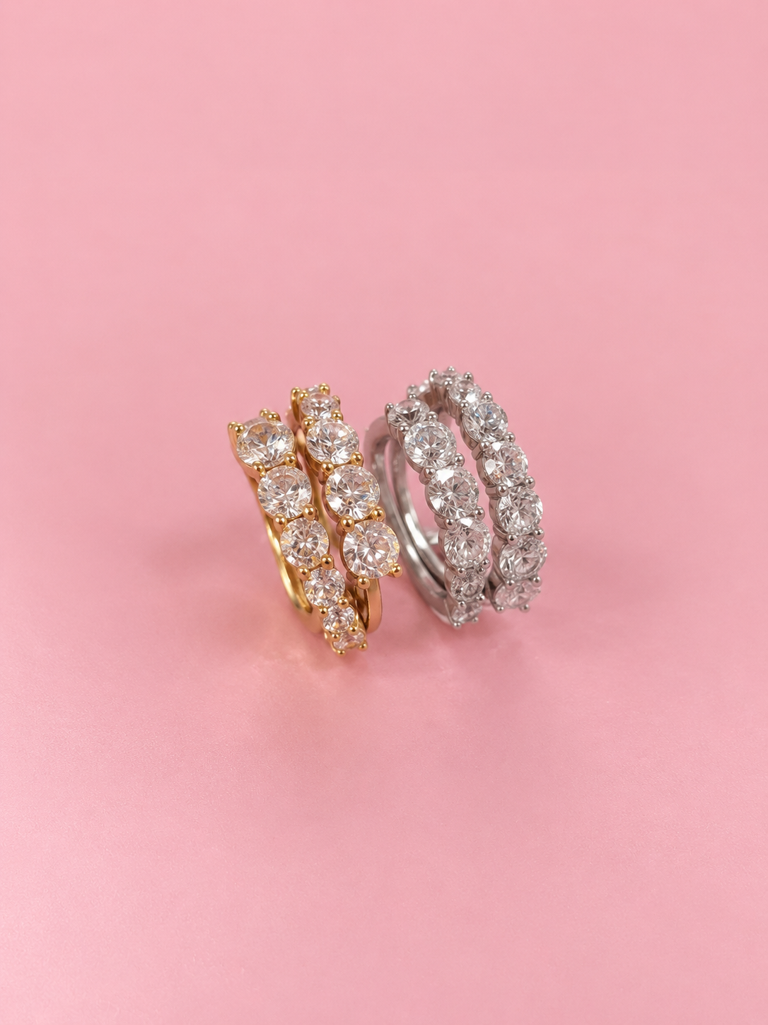 Anello DOPPIA VERETTA STRASS