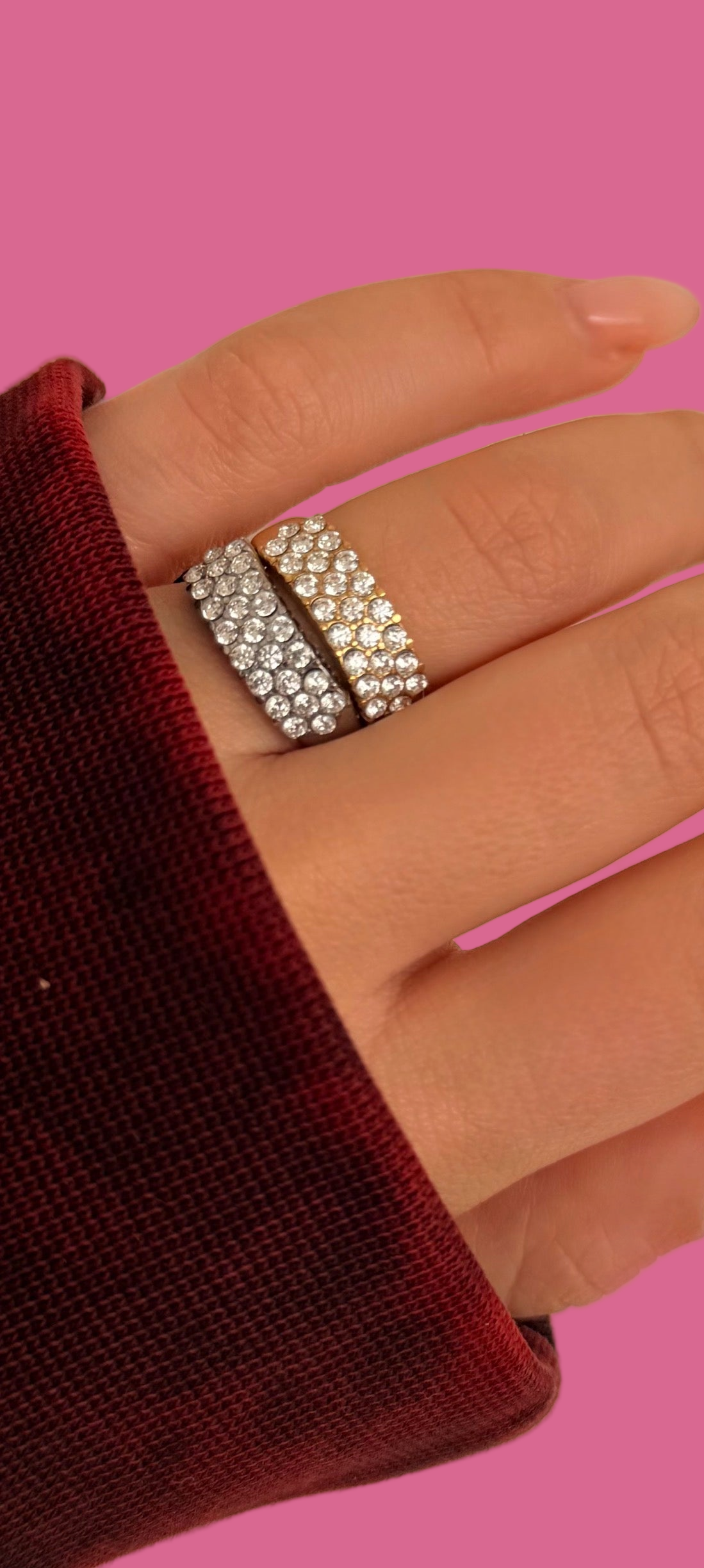 Anello Fascia Strass