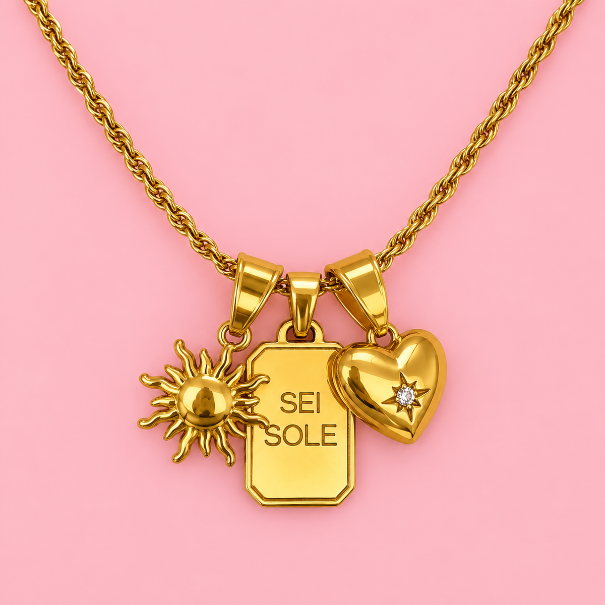 Collana Torchon RICORDA: SEI SOLE