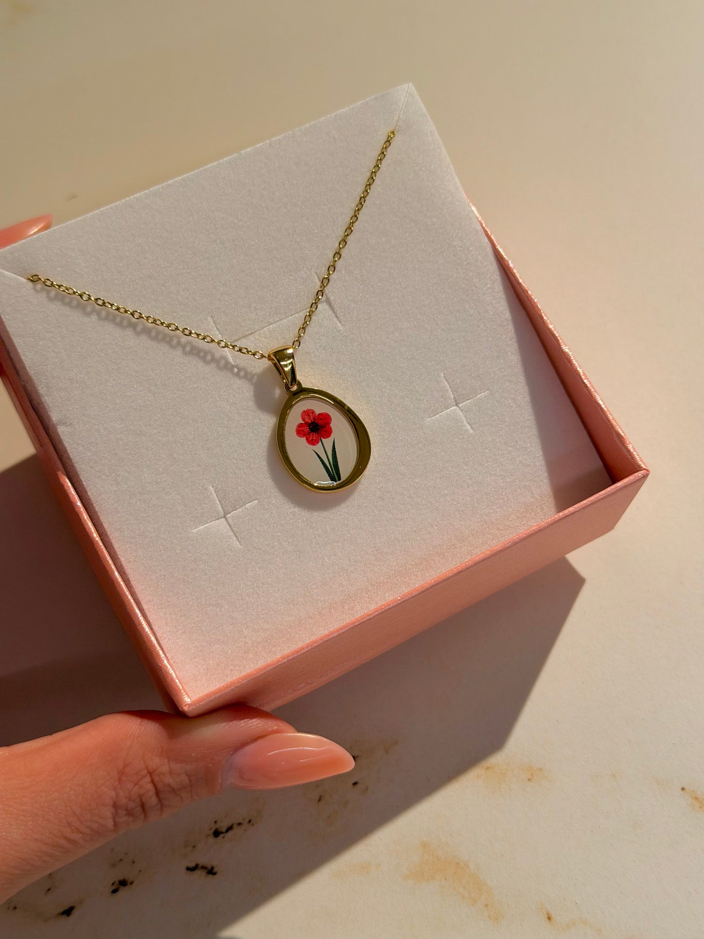 Collana Fiorellino Rosso