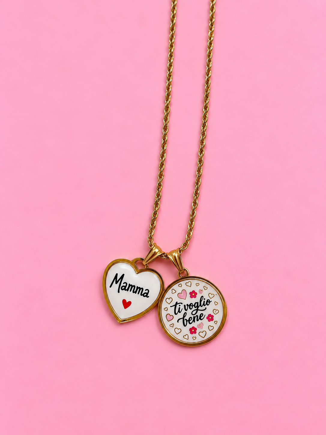 Collana Torchon MAMMA TI VOGLIO BENE