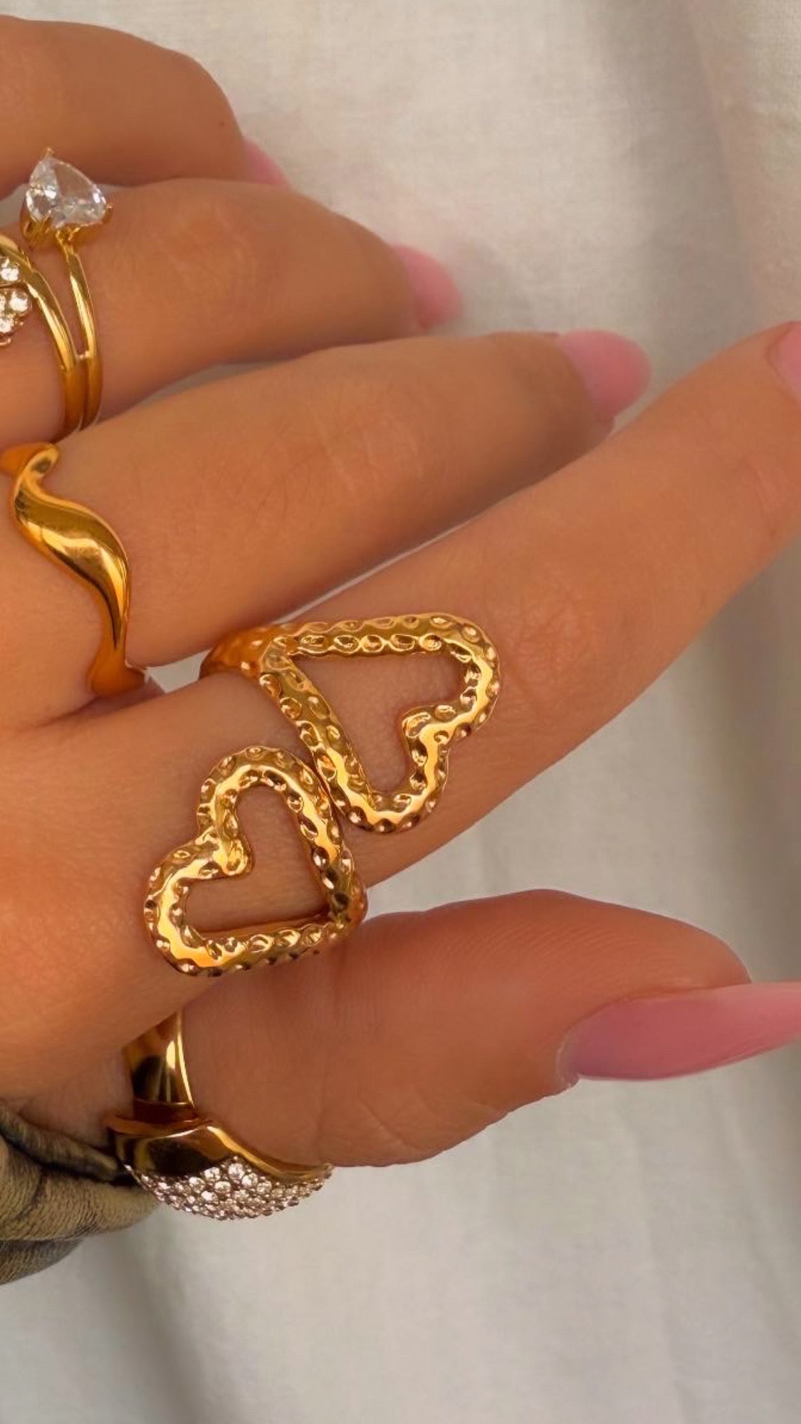 Anello Doppio Cuore