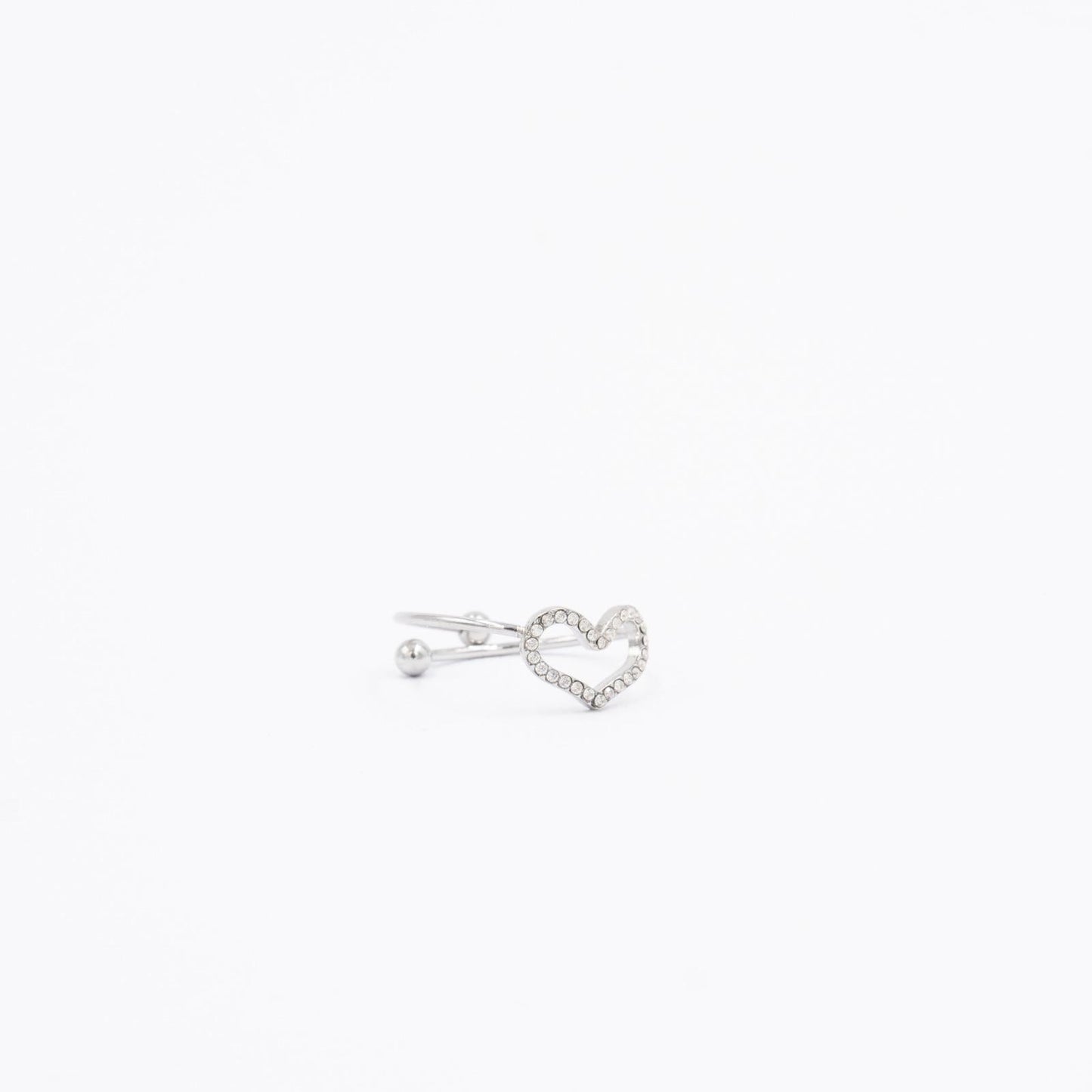 Anello cuore forato slim