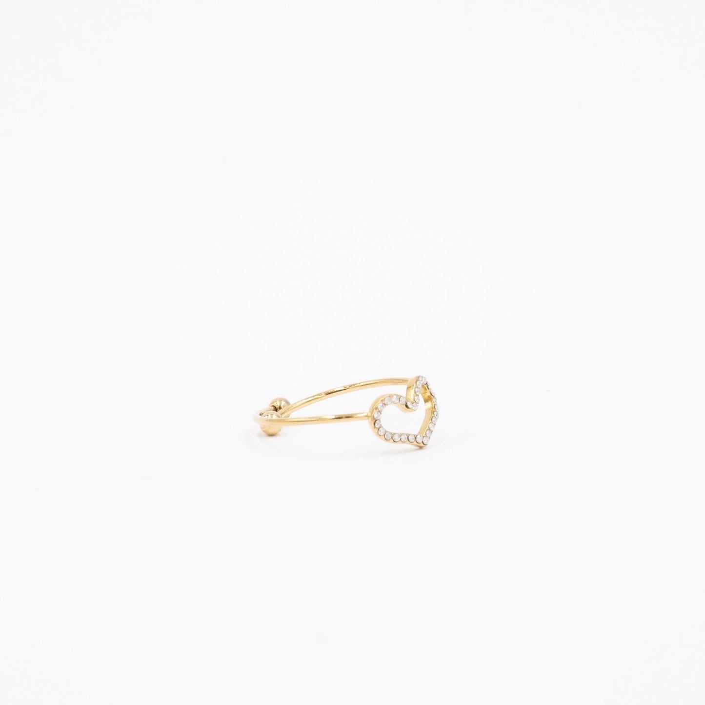 Anello cuore forato slim