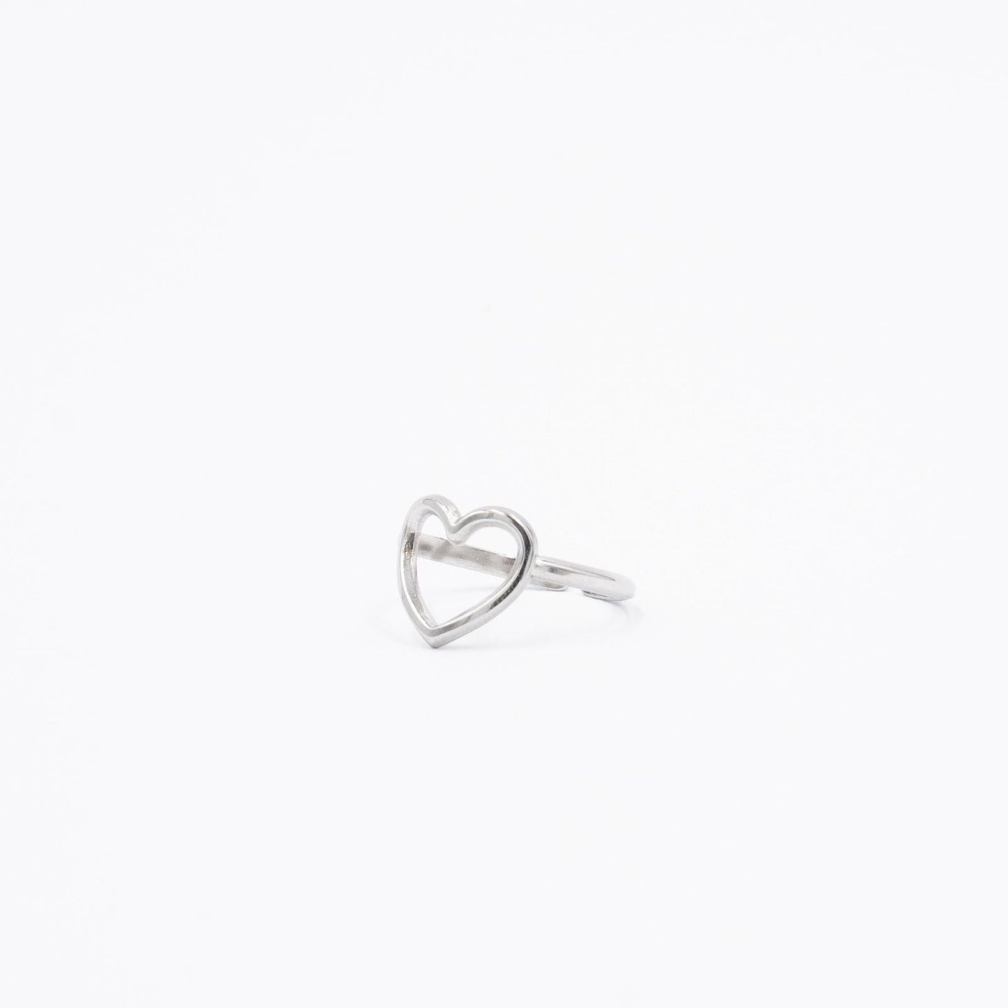 Anello Cuore Forato Liscio