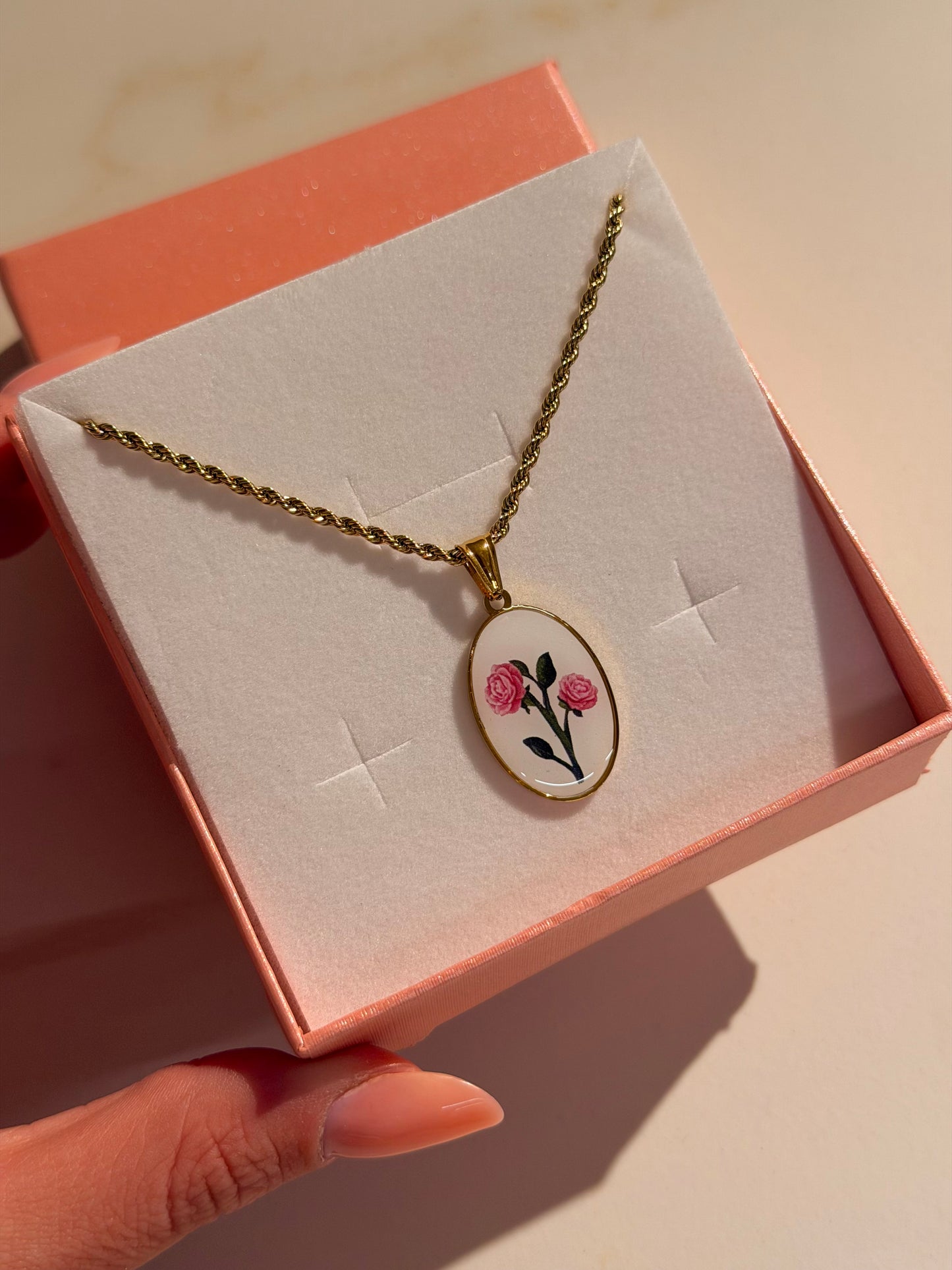 Collana Torchon Rosa Antica