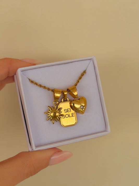 Collana Torchon RICORDA: SEI SOLE