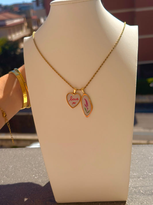 Collana Torchon Love Pink