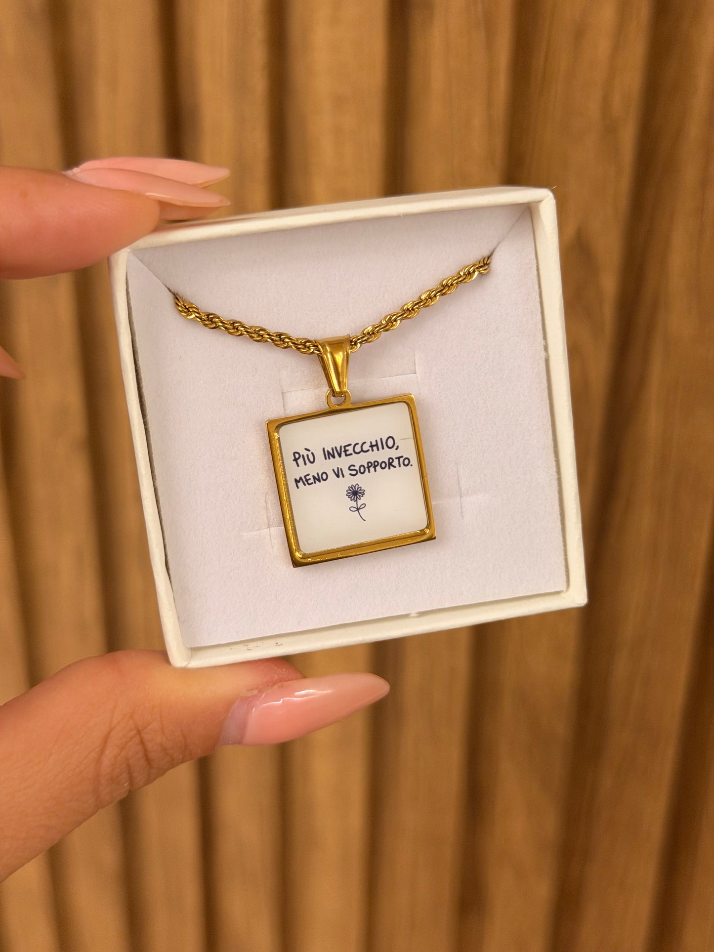 Collana Torchon NON VI SOPPORTO PIÙ