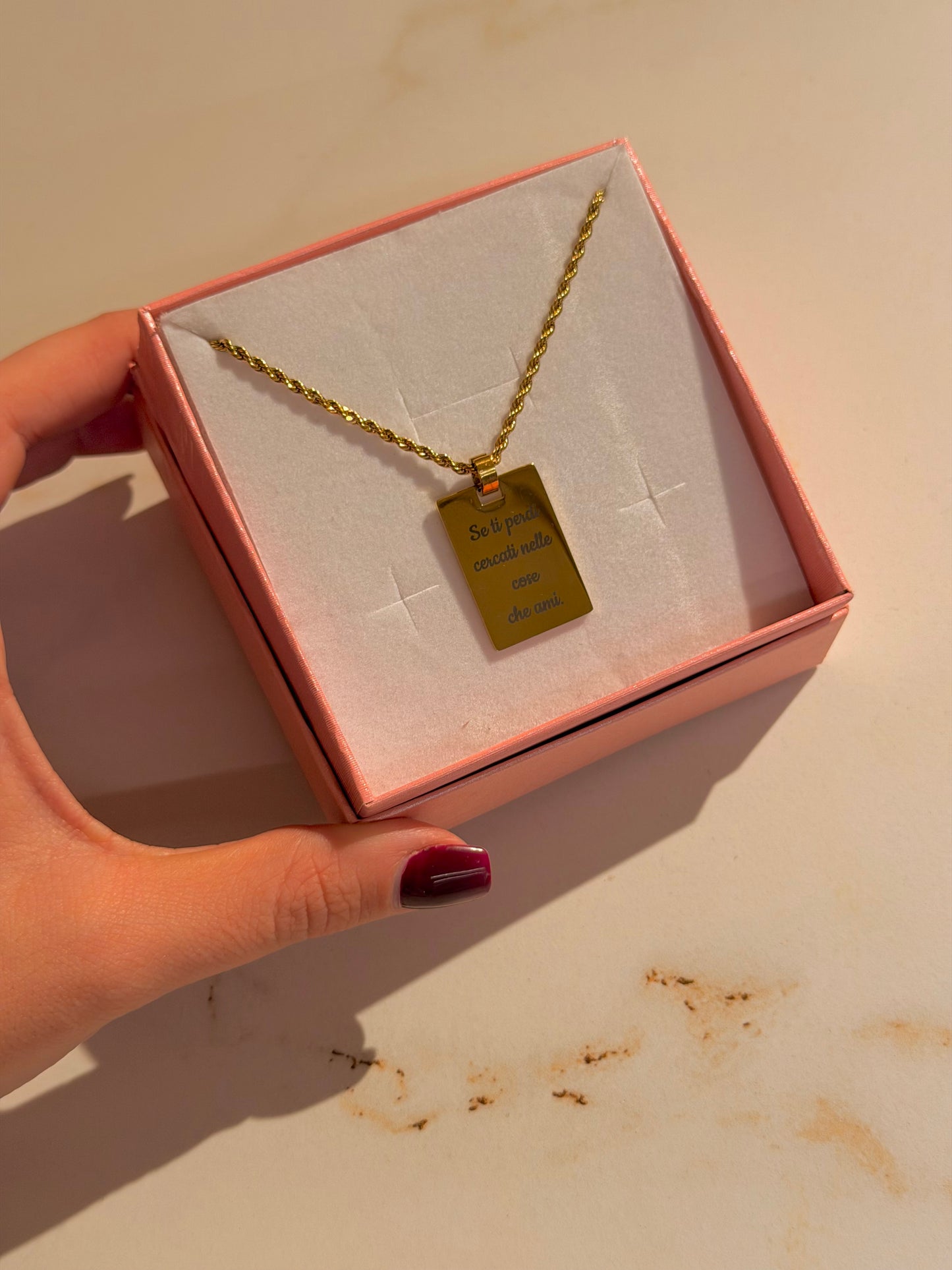 Collana Torchon SE TI PERDI CERCATI NELLE COSE CHE AMI