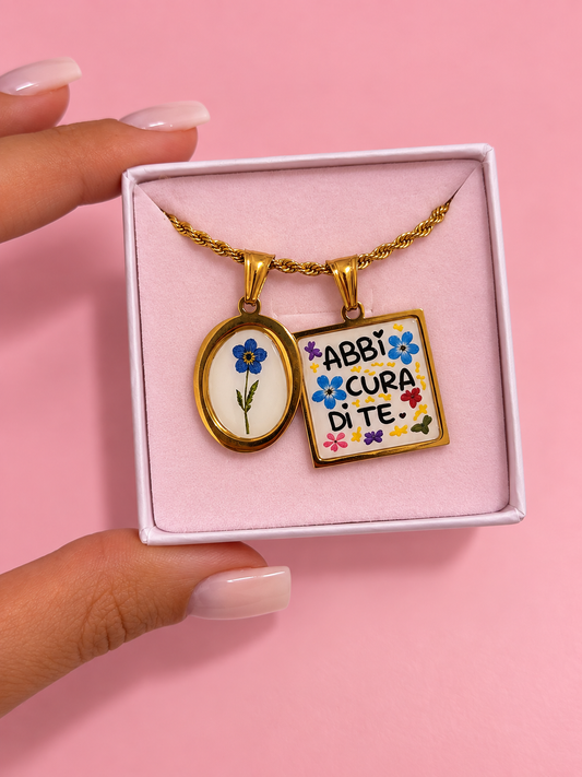 Collana Torchon ABBI CURA DI TE, SEMPRE!