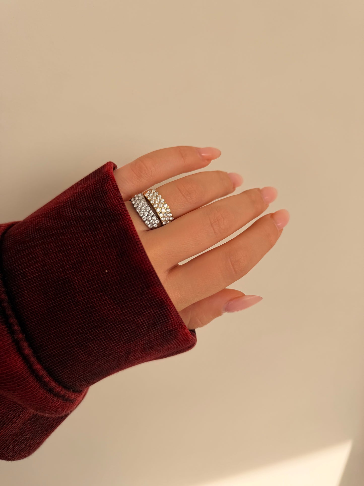 Anello Fascia Strass