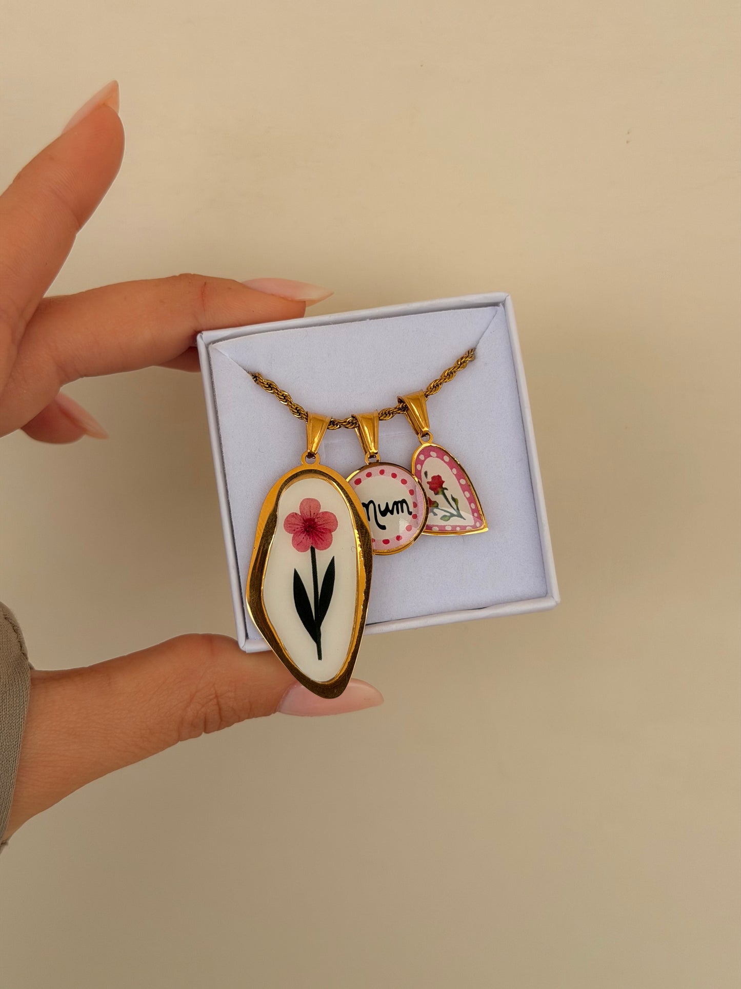 Collana torchon CUORE DI MAMMA