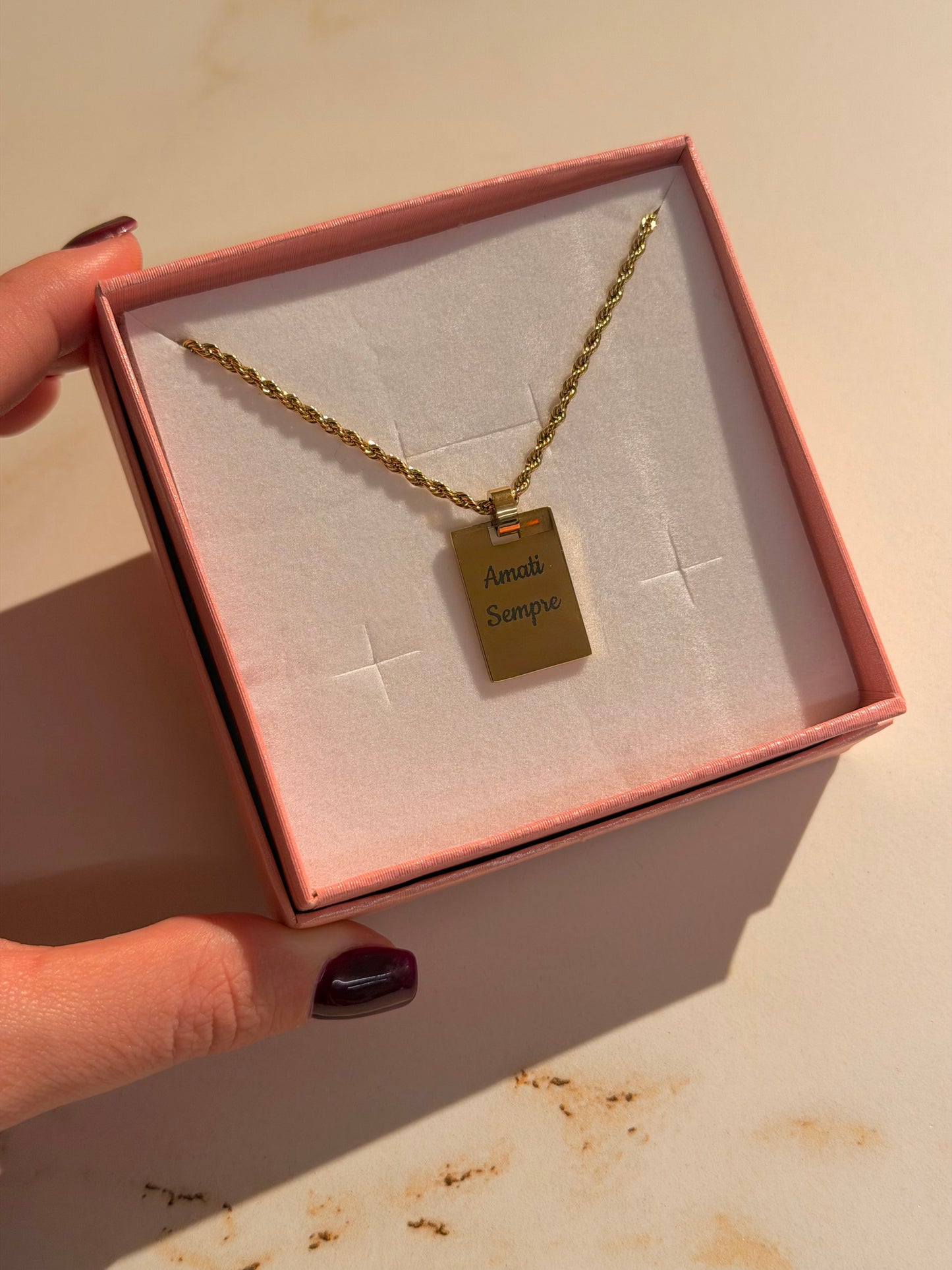 Collana Targhetta AMATI SEMPRE