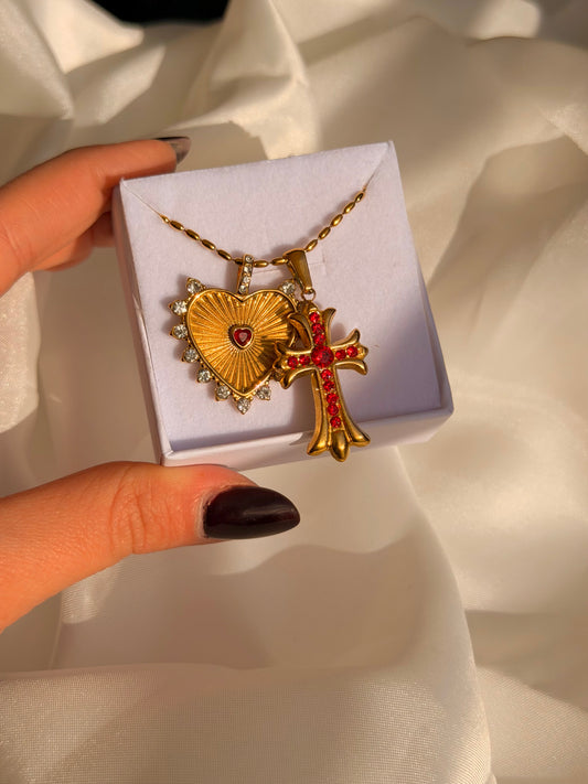 Collana PASSIONE DI PIETRA ROSSA