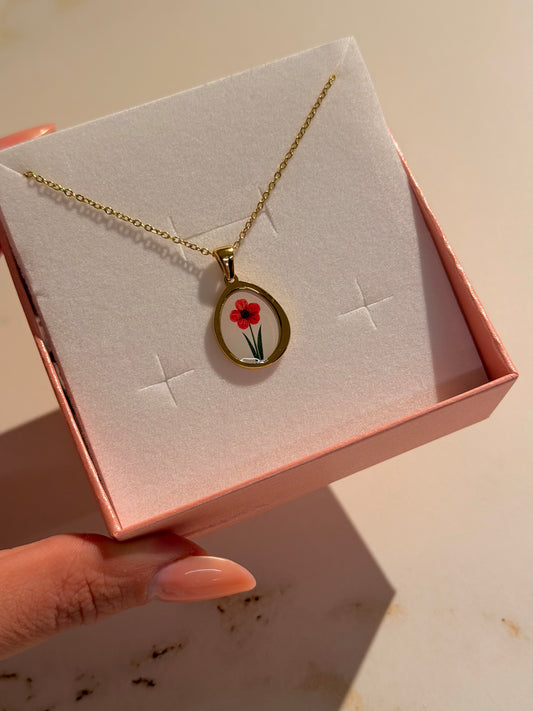 Collana Fiorellino Rosso