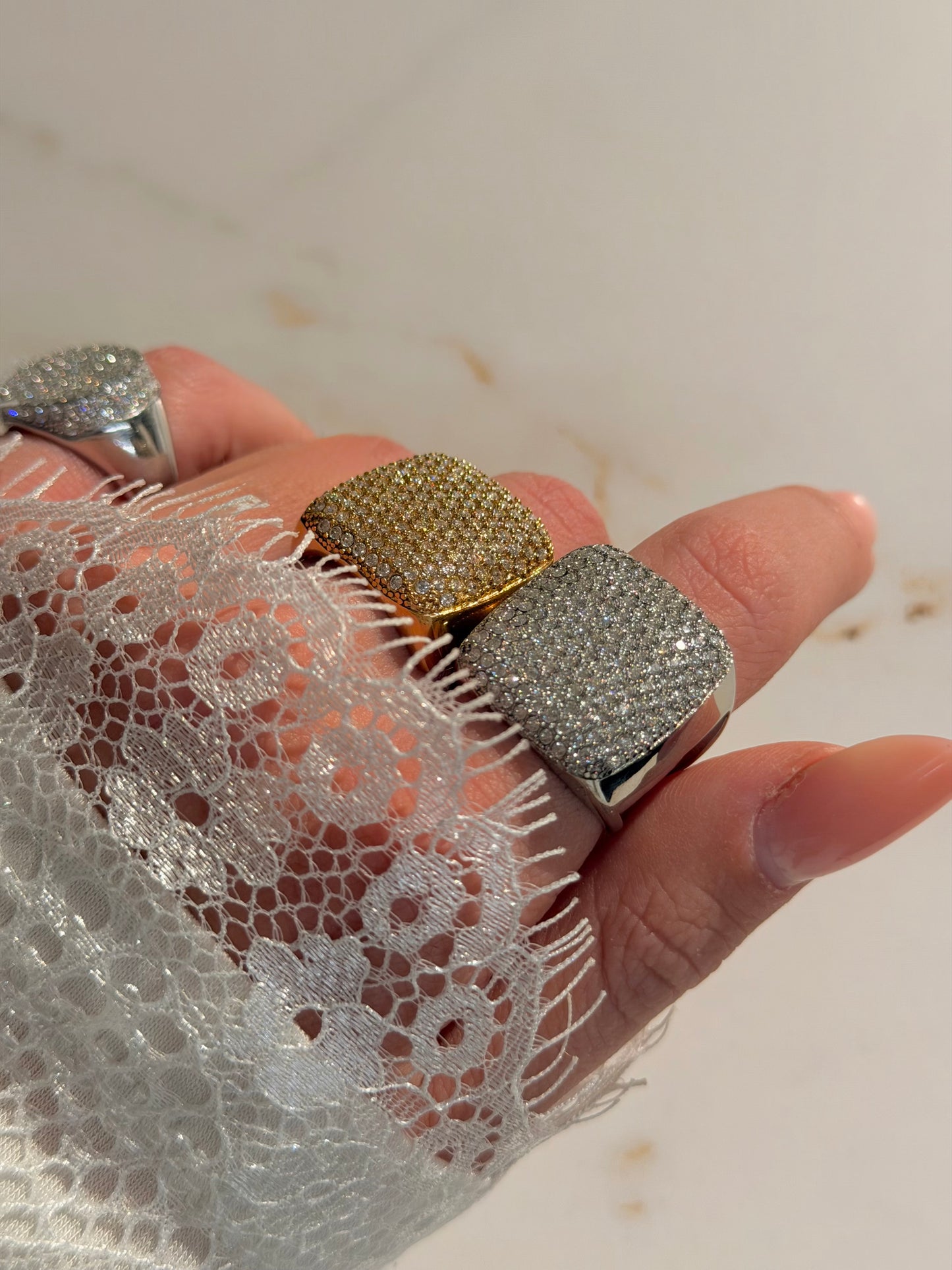 Anello Quadrotto Big Luxury