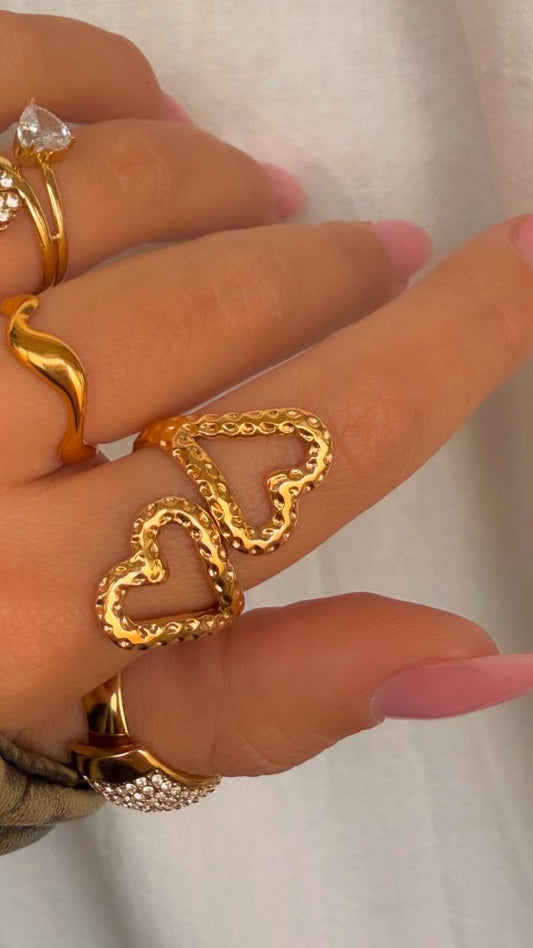 Anello Doppio Cuore