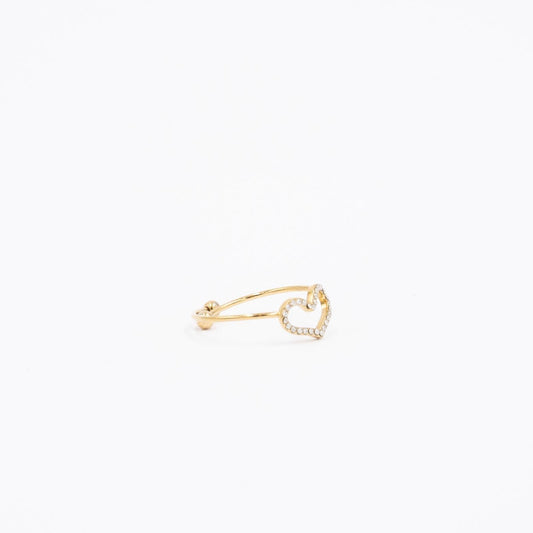 Anello cuore forato slim